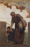 Honore  Daumier, The Washer woman